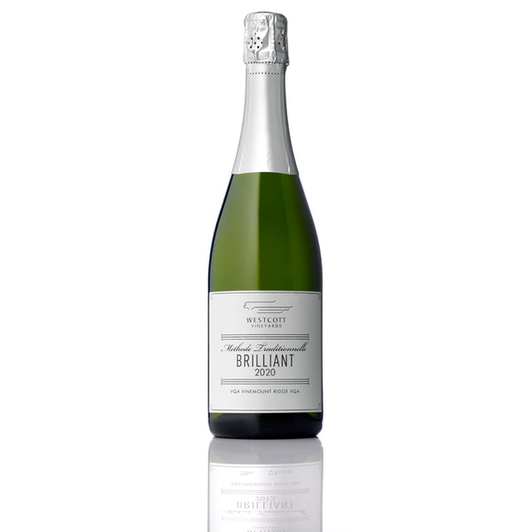 A bottle of 2020 Brilliant Traditional Method Sparkling
