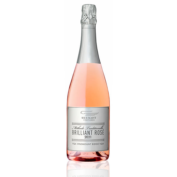 A bottle of 2021 Brilliant Sparkling Rosé