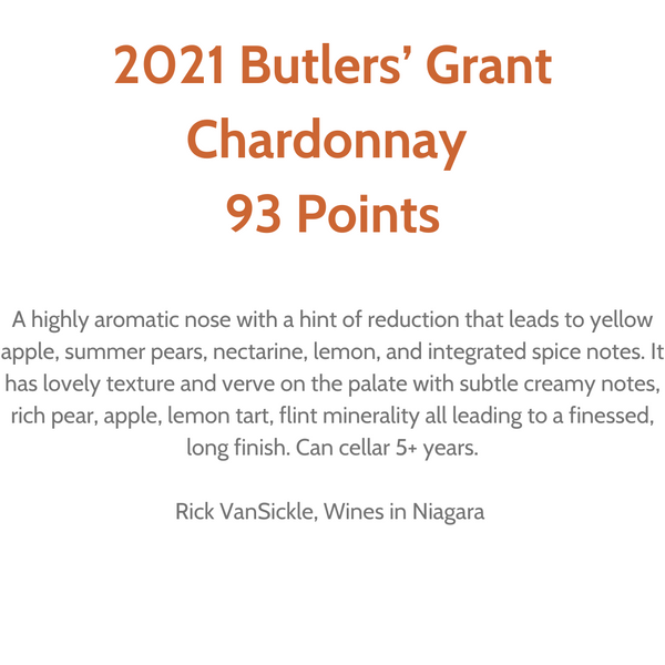 Westcott Vineyards 2021 Butlers' Grant Chardonnay